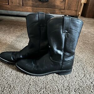 Justin Boots Women’s  Sz 9.5 B Black Roper L3703 Round Toe Western